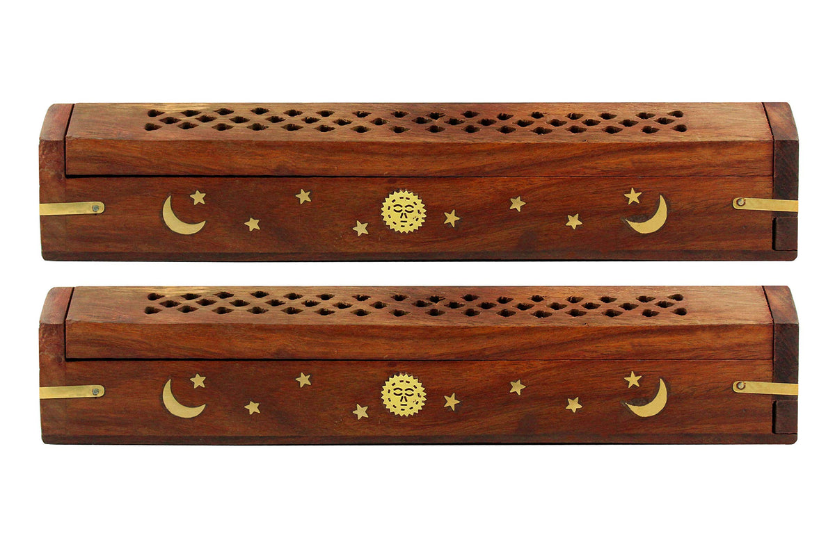 Wood Incense Burners (Set of 2)