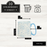 Blue Toile Mugs (Set of 4)