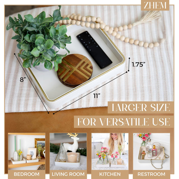 White Vanity Perfume Tray