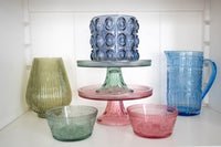 Sage Green Glass Serving Bowls (Set of 4)