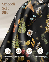 Mushroom Print Silk Pillowcases (Set of 2)