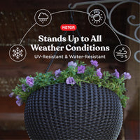 Graphite Hanging Planters (Set of 2)