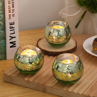 Green Mercury Glass Votives (Set of 24)