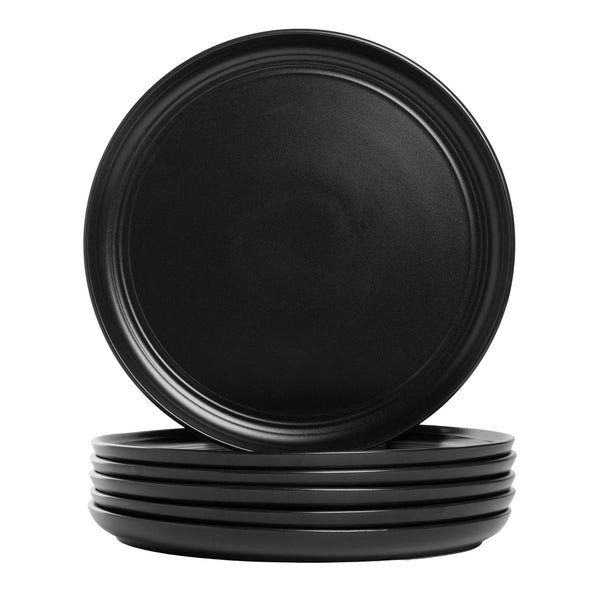 Matte Black Dinner Plates (Set of 6)