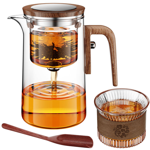 Glass Teapot with Infuser Brown