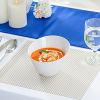 White Melamine Serving Bowls (Set of 2)