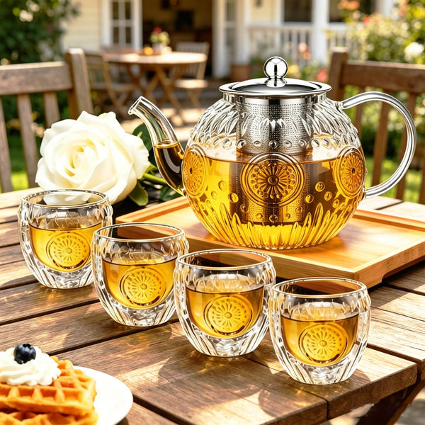 Vintage Glass Teapot Set