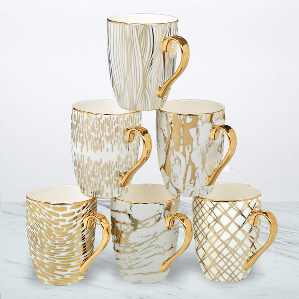 Gold Porcelain Mug Set