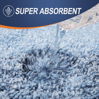Blue Microfiber Bath Mat