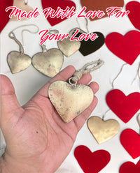Gold Metal Hearts (Set of 4)