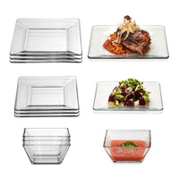 Square Glass Dinnerware (Set of 12)