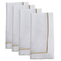 Gold Embroidered Napkins (Set of 4)