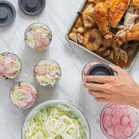 Black Glass Prep Bowls (Set of 4)
