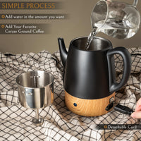 Black Electric Coffee Percolator