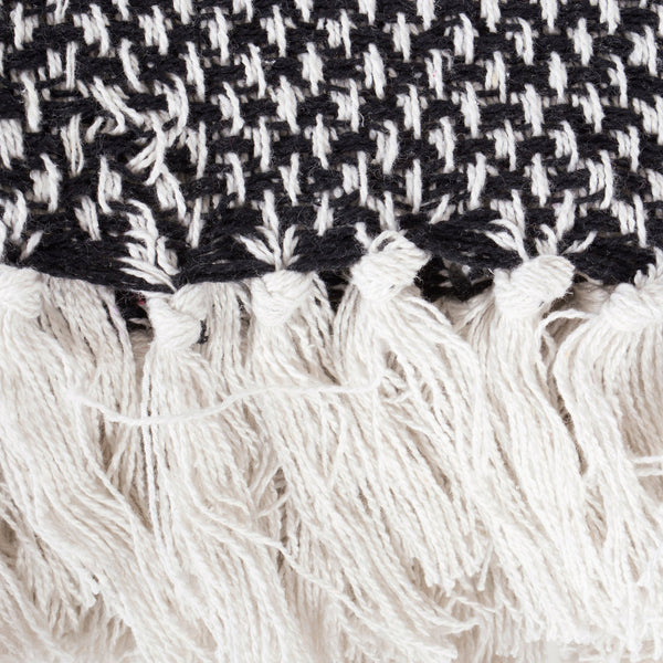 Black Basket Weave Throw