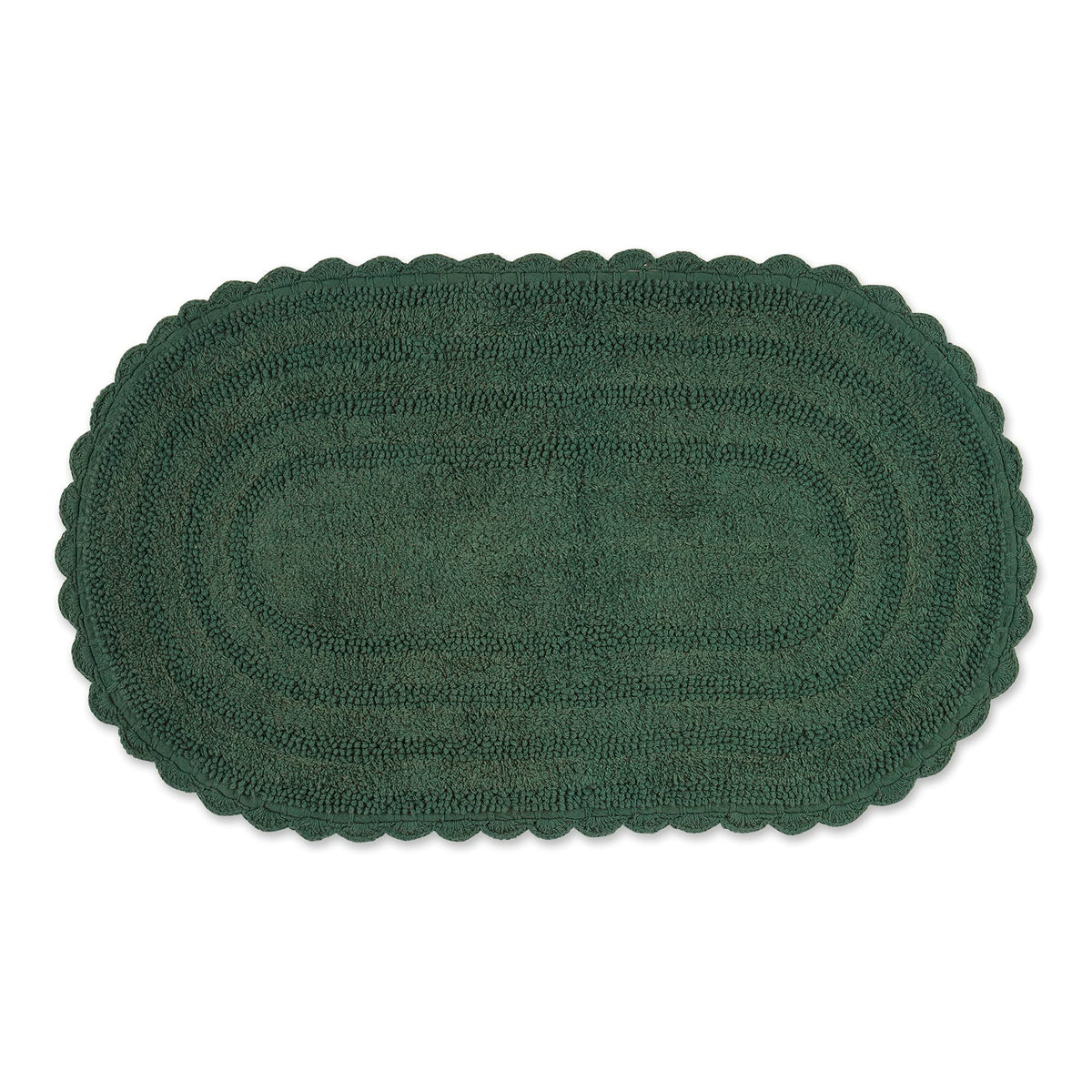 Dark Green Crochet Bath Mat