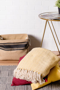 Marigold Chevron Cotton Throw