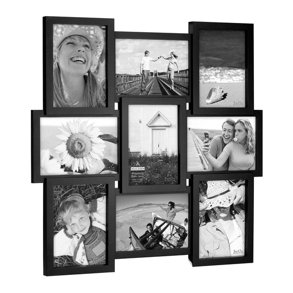 Black 9-Photo Collage Frame