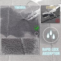 Grey Memory Foam Bath Rug (Set of 2)
