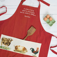 Red Farmhouse Apron