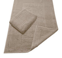Beige Cotton Bath Mat (Set of 2)
