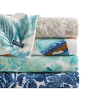Blue Plush Fleece Throw