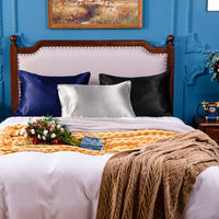 Silver Grey Satin Pillowcases (Set of 12)