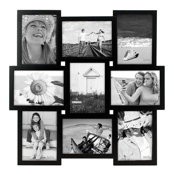 Black 9-Photo Collage Frame