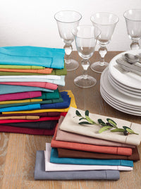 Black Linen Napkins (Set of 12)