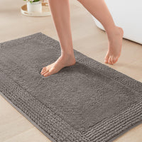Charcoal Cotton Bath Rug