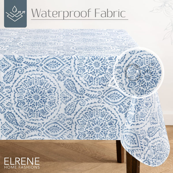 Blue Paisley Tablecloth