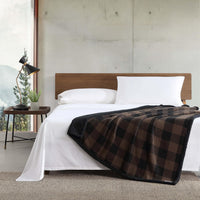 Brown Cabin Plaid Throw