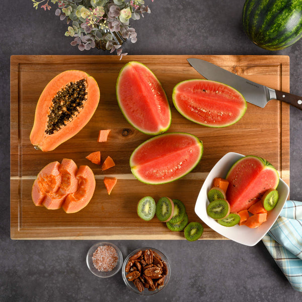 Acacia Carving Board with Groove