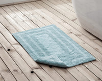 Turquoise Cotton Bath Rugs (Set of 2)