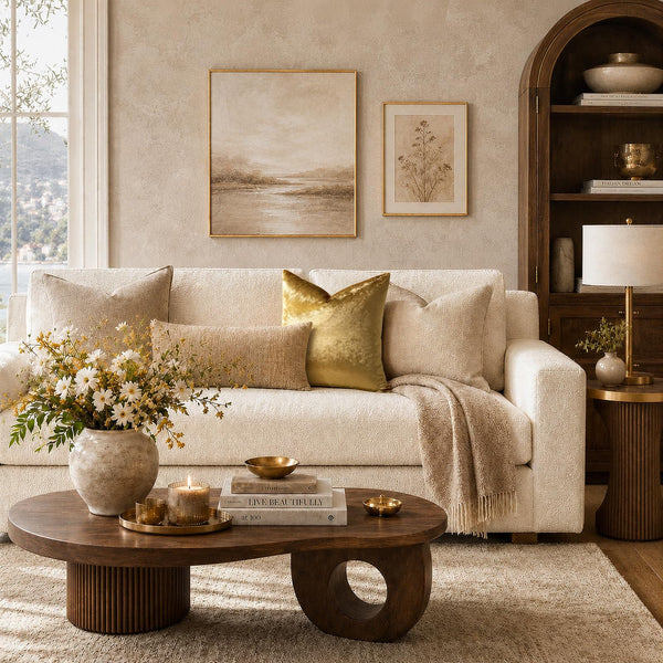 Gold Velvet Throw Pillow Cover (Set of 2)