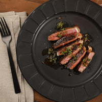 Black Embossed Stoneware Set (Set of 12)