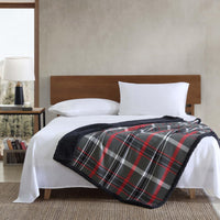 Charcoal Sherpa Fleece Throw