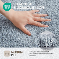 Blue Cotton Bath Runner
