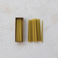 Chartreuse Taper Candles (Set of 24)
