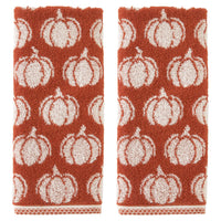 Pumpkin Jacquard Hand Towels (Set of 2)