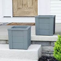 Sage Gray Square Planter (Set of 2)