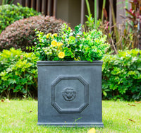 Dusty Blue Concrete Planter
