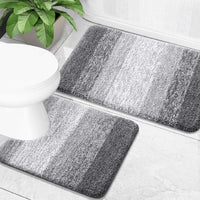 Grey Contour Bath Mat (Set of 2)