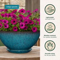 Indigo Speckle Planter Bowl