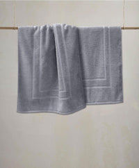 Grey Cotton Terry Bath Mat (Set of 2)