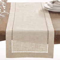 Natural Hemstitch Table Runner
