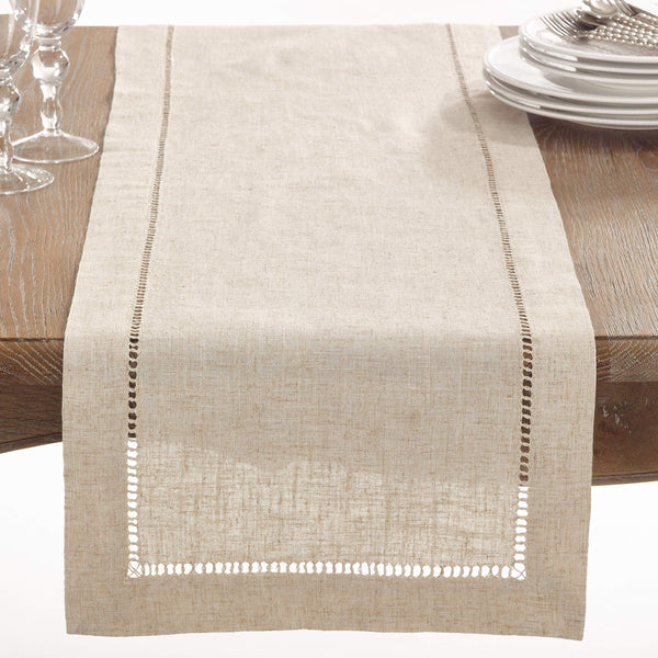Natural Hemstitch Table Runner