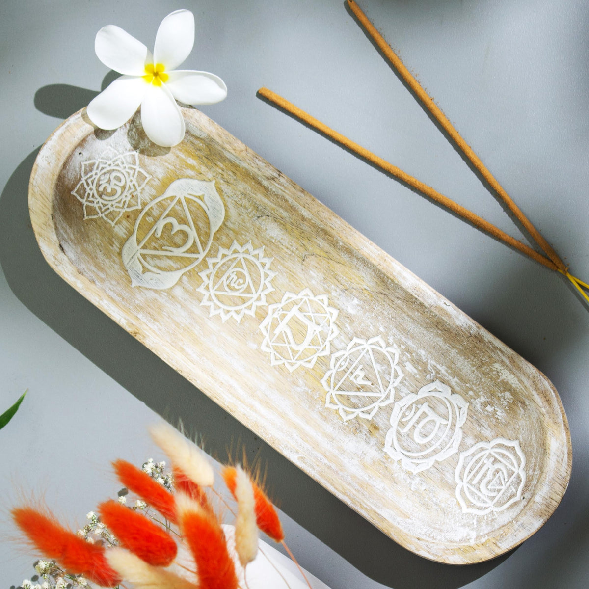 Rosewood Seven Chakra Incense Holder