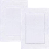White Cotton Bath Mat (Set of 2)