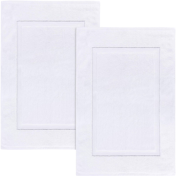 White Cotton Bath Mat (Set of 2)